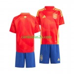 Camisolas de futebol Espanha Criança Equipamento Principal Euro 2024 Manga Curta